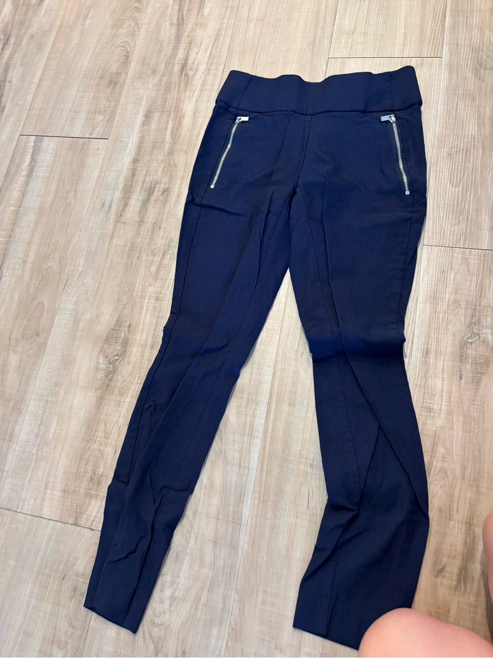 Apt. 9 Navy Pull-On Ankle Trousers with Zip Pockets